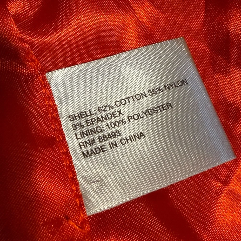 Worthington Lined Red Raincoat Black Buttons Long Sleeve Collared Belt - Picture 7 of 16